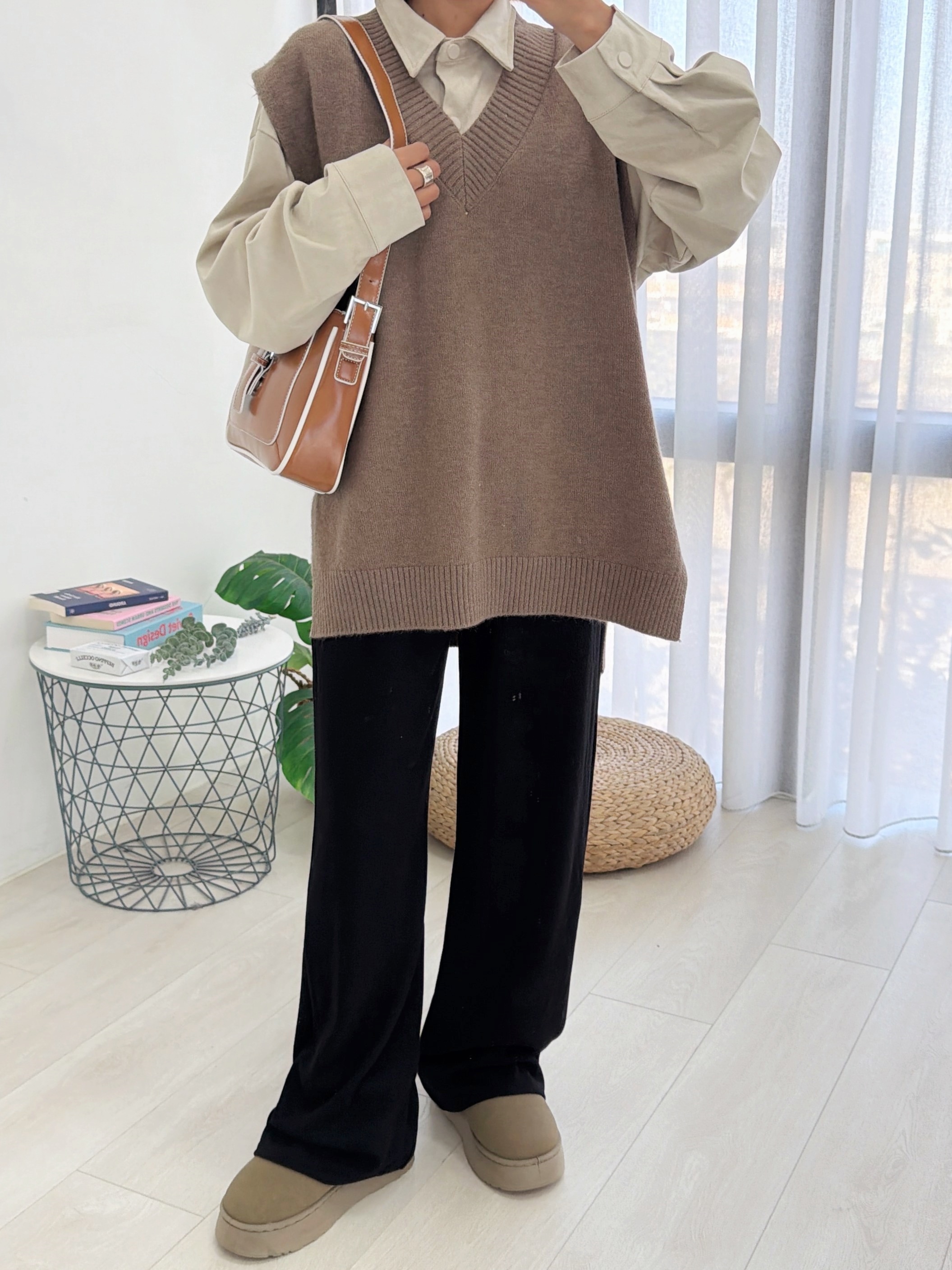 法朵Fado Shop｜口袋針織直筒寬褲 2934003 五色