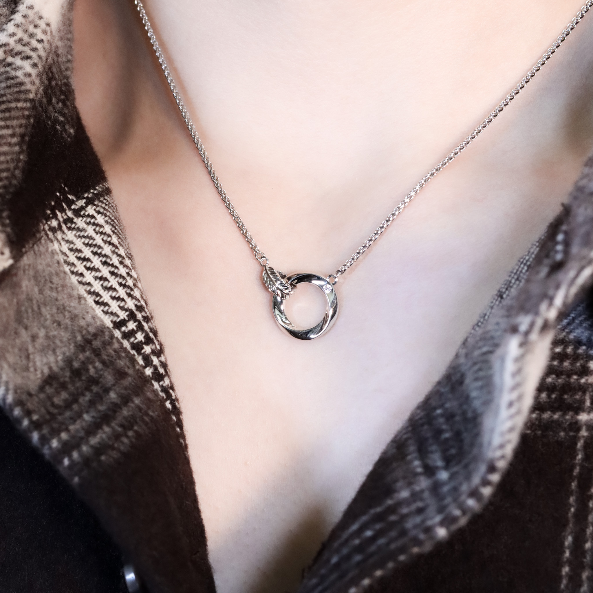 | 925純銀・白金 | 不分開的守護項鍊 | NE1542 |