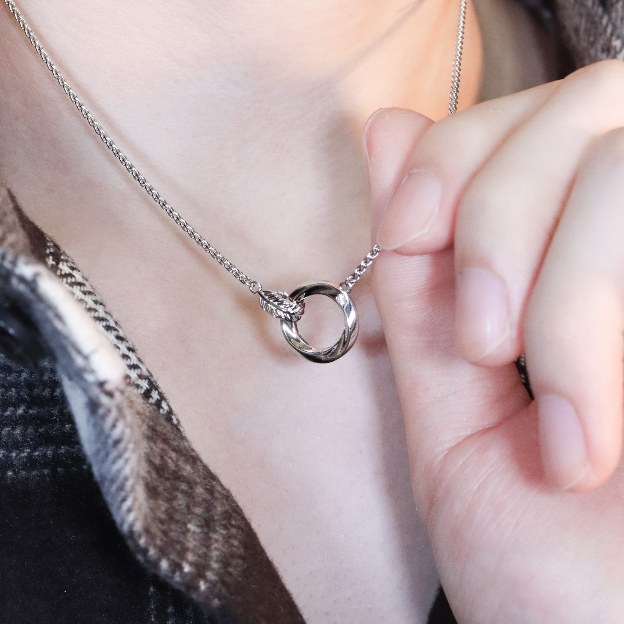 | 925純銀・白金 | 不分開的守護項鍊 | NE1542 |