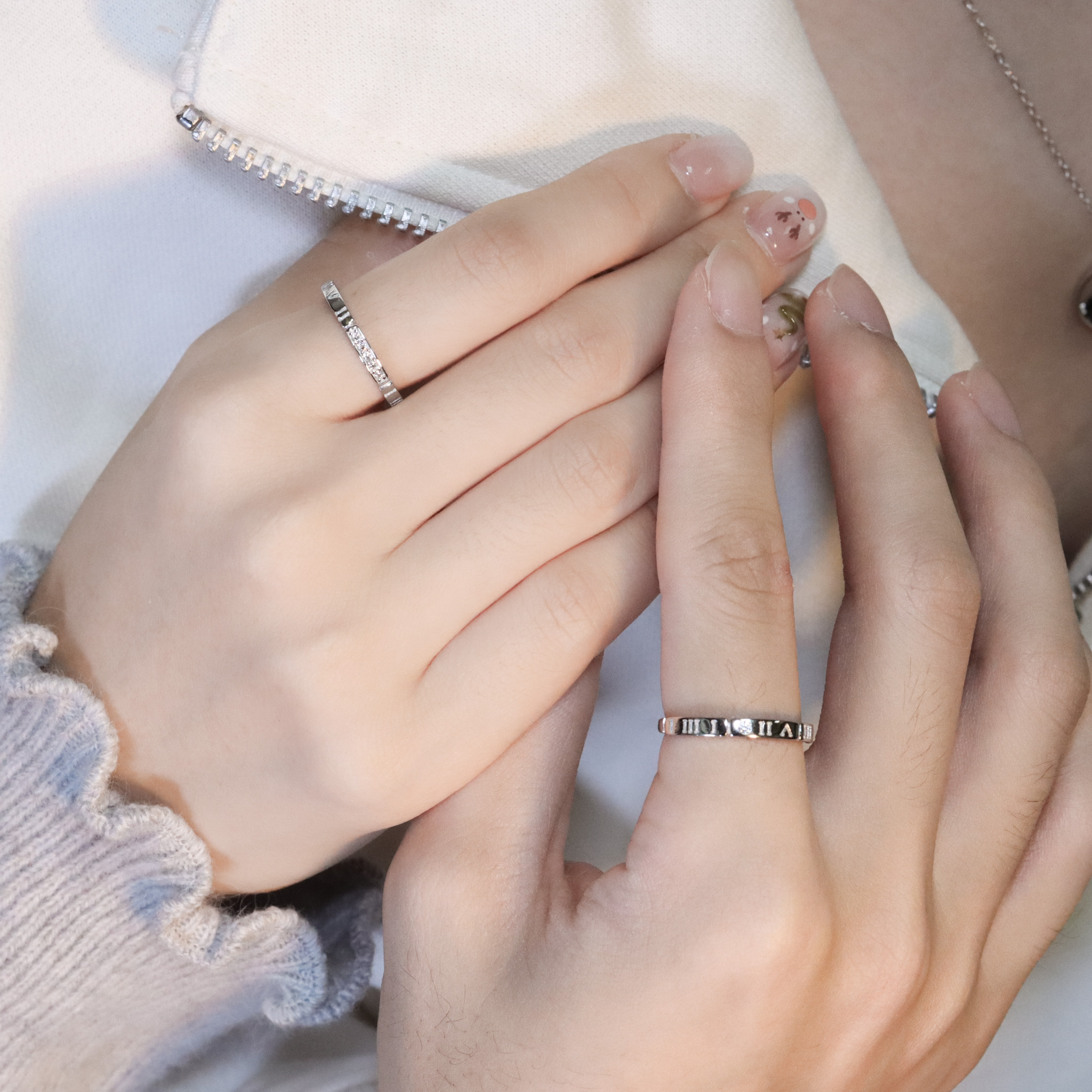 | 925純銀 | 數著我們的小日子情侶戒指2.0 （男款/女款) | RI0994 |