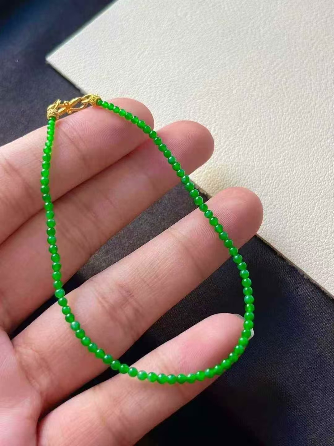 翡翠珠子手串 (2mm直徑),天然翡翠A玉, 緬甸玉, Jade, Jadeite