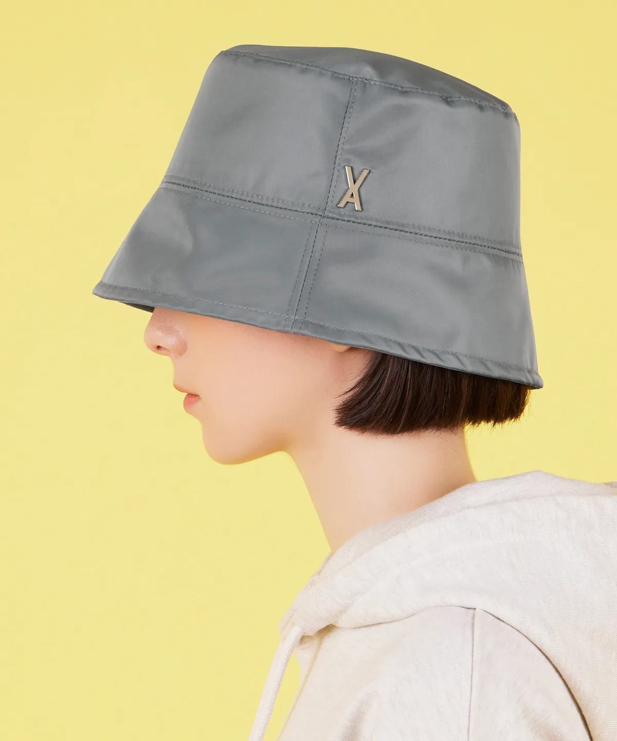 VARZAR Stud Drop Poly Over Fit Bucket Hat