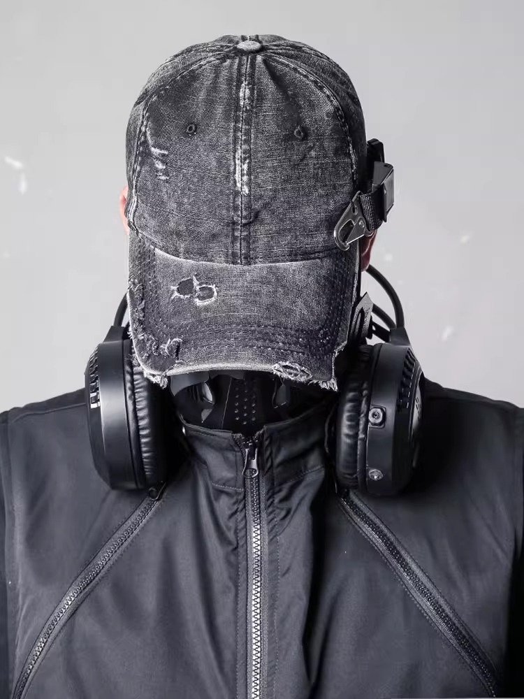 𝙏𝙀𝘾𝙃𝙒𝙀𝘼𝙍 沙丘廢土重工洗水做舊棒球帽