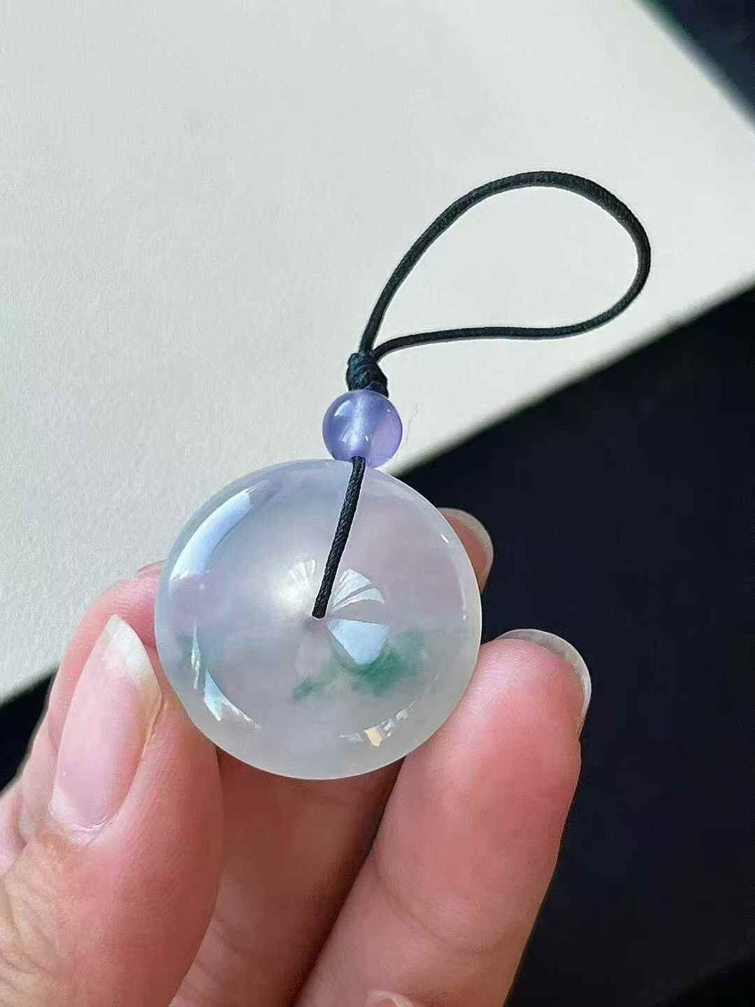 翡翠平安扣 (24.7mm直徑),天然翡翠A玉, 緬甸玉, Jade, Jadeite