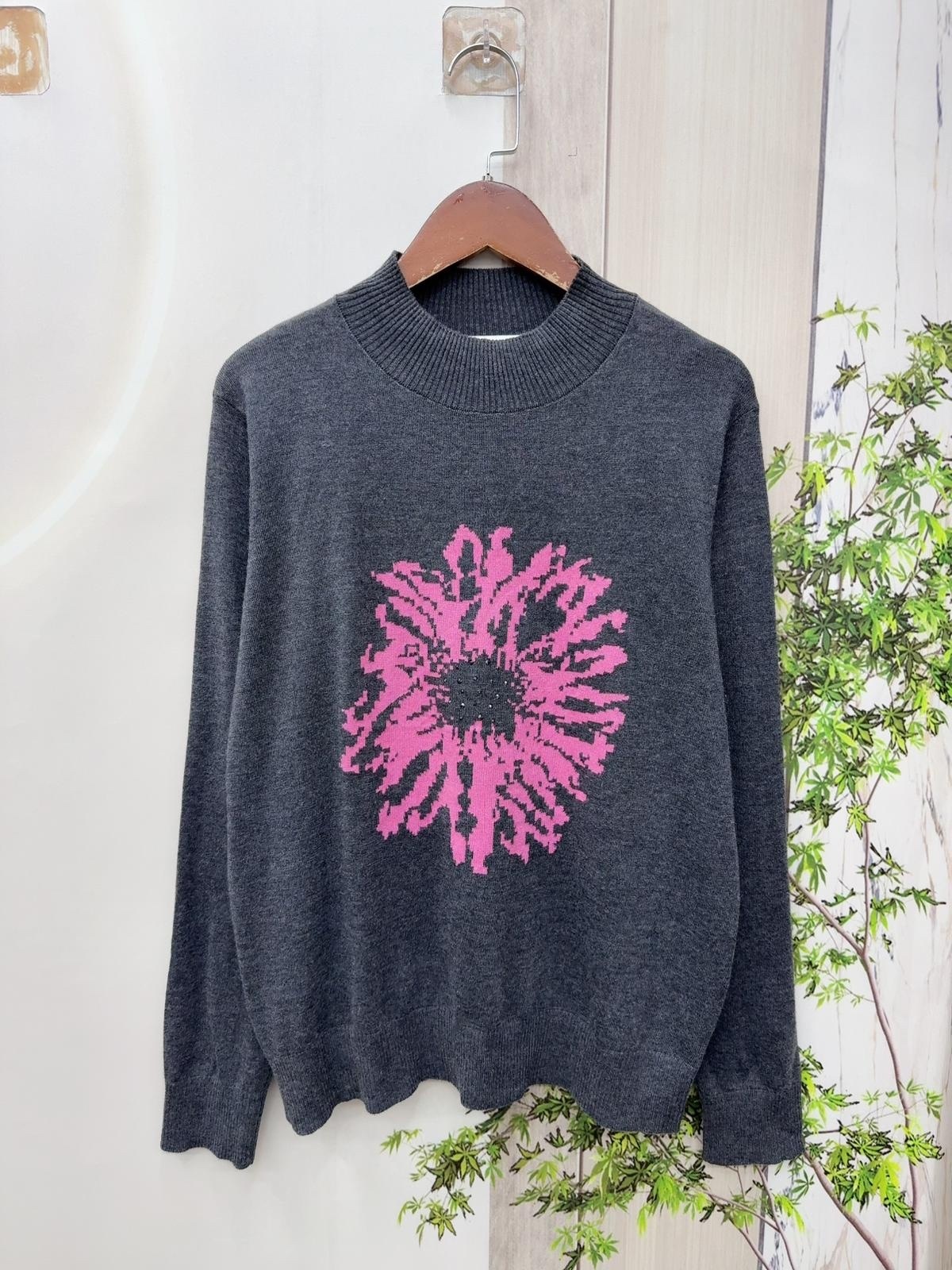 INGROOVE 薄款.撞色大花針織top～132C