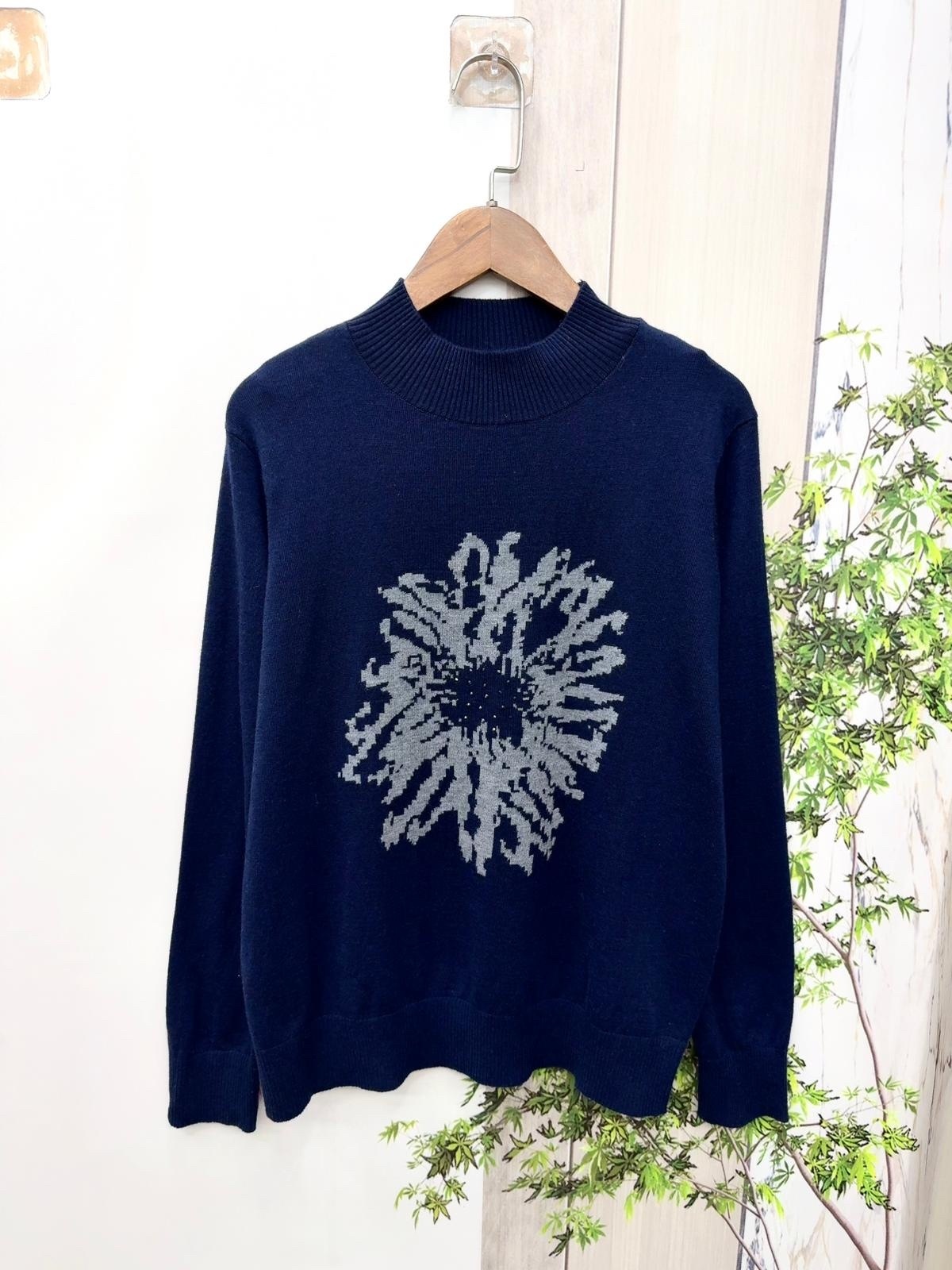 INGROOVE 薄款.撞色大花針織top～132C