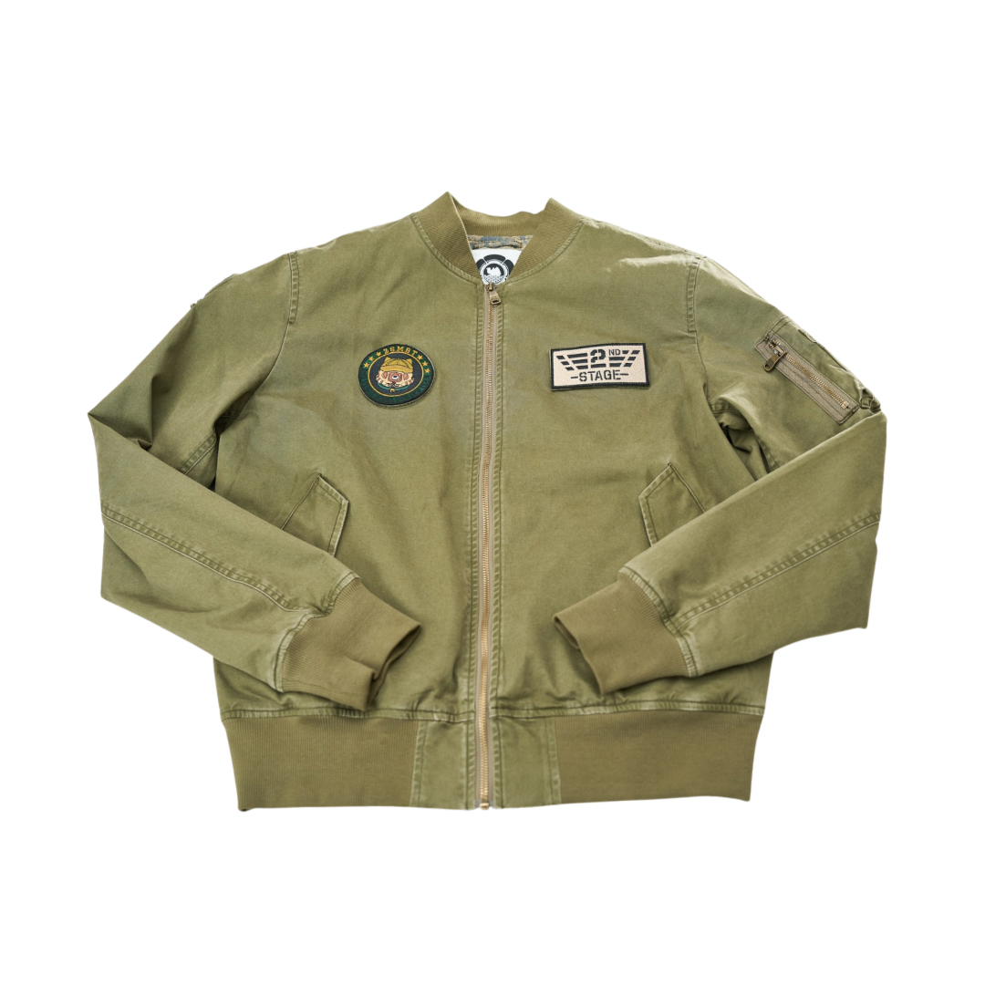 Rakuda x 2nd Stage MA1 FADED WASHED JACKET  WASHED ARMY GREEN （洗水軍綠）
