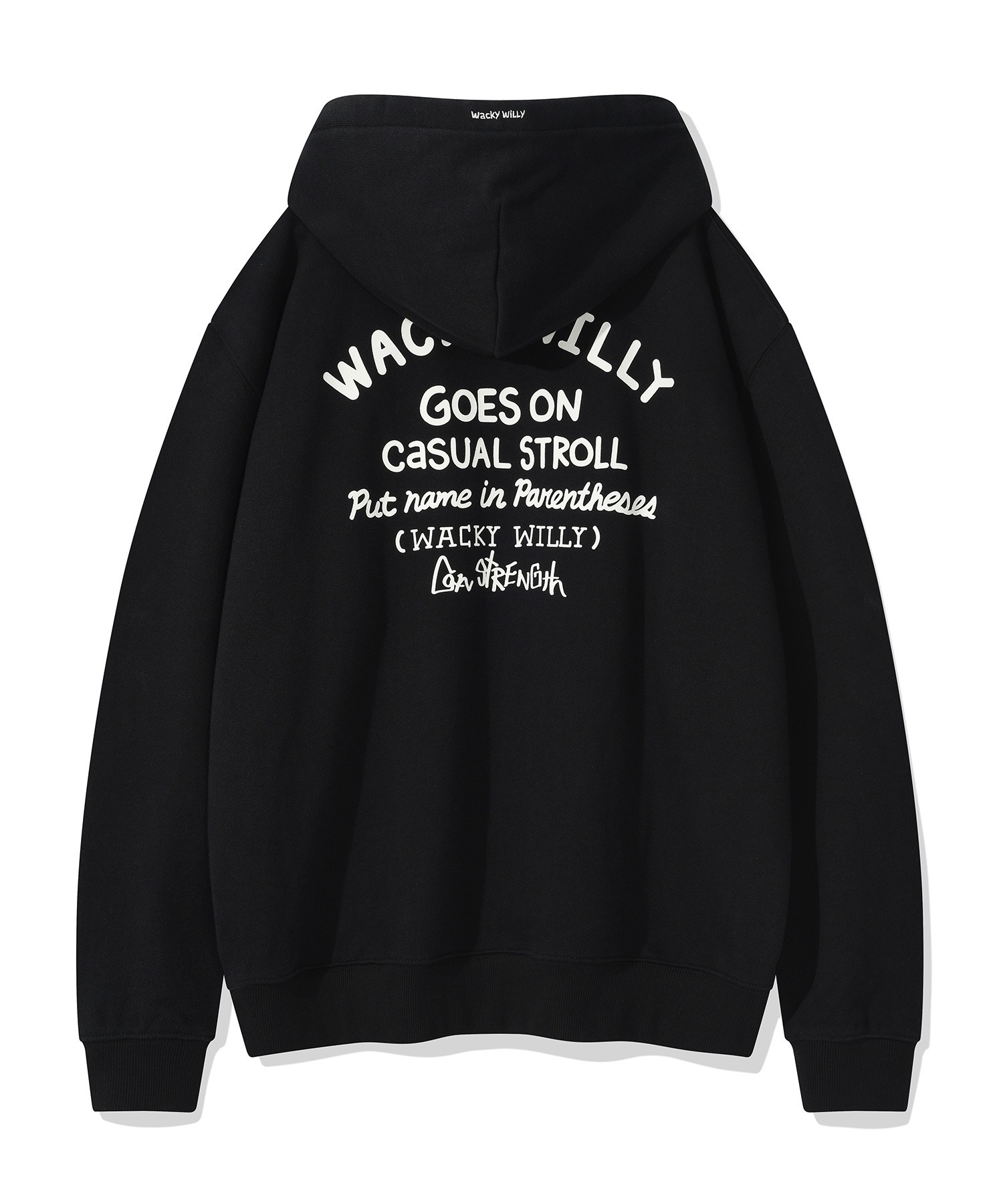 WACKY WILLY Lettering Hooded Sweatshirt