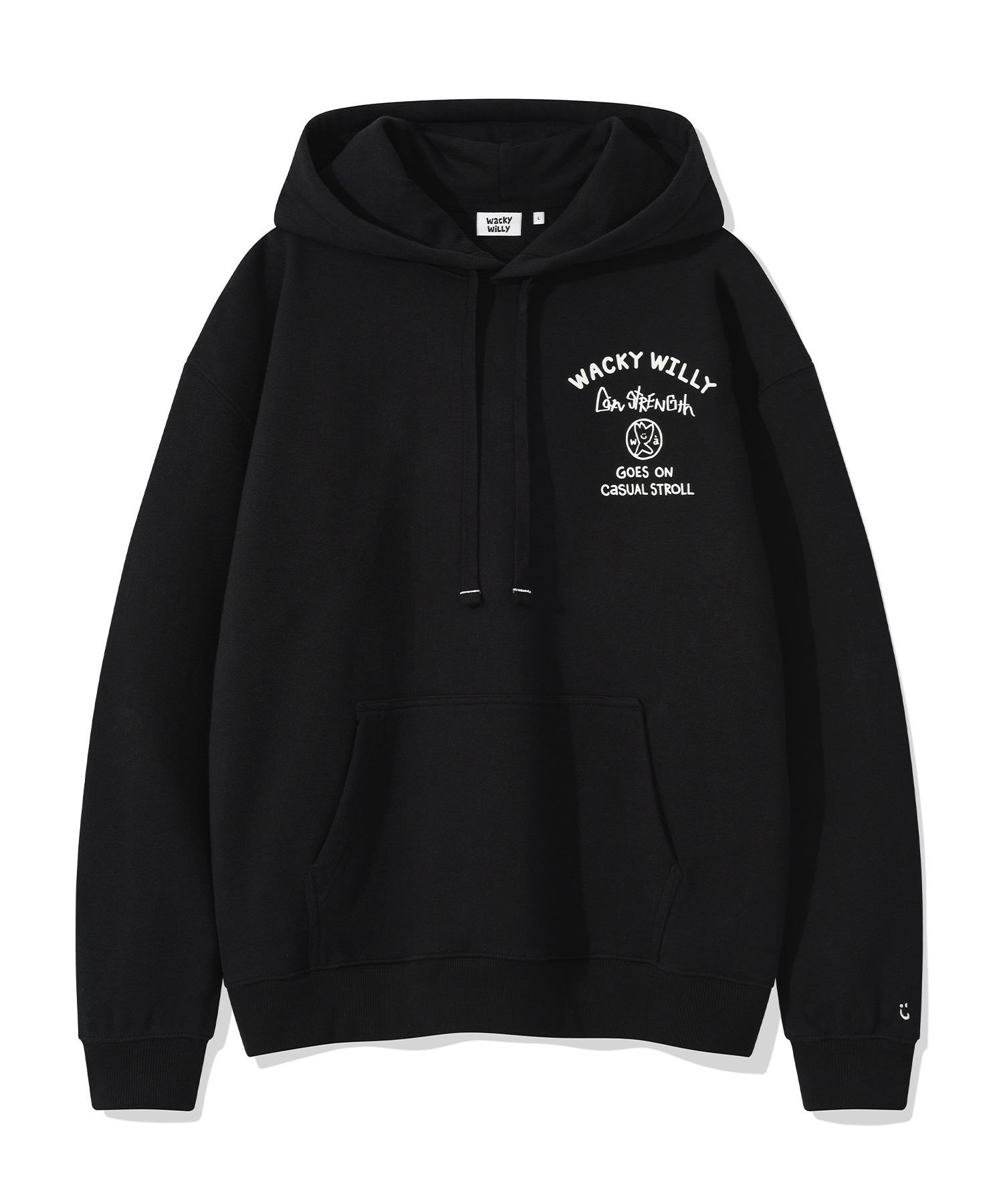 WACKY WILLY Lettering Hooded Sweatshirt