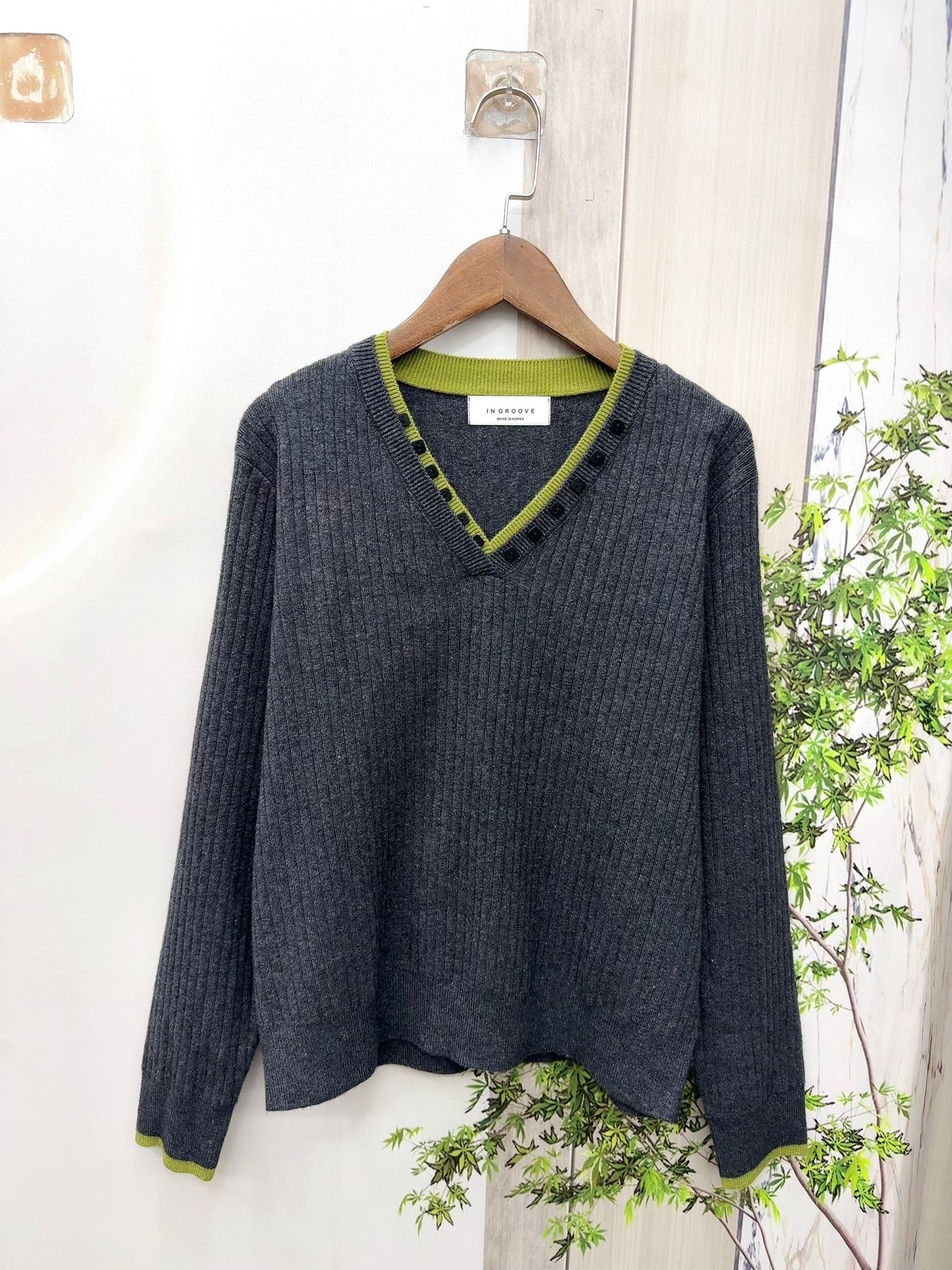 INGROOVE 撞色針織top ～132D