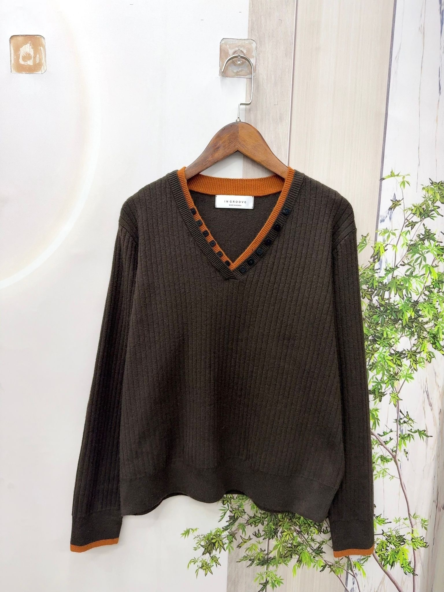 INGROOVE 撞色針織top ～132D