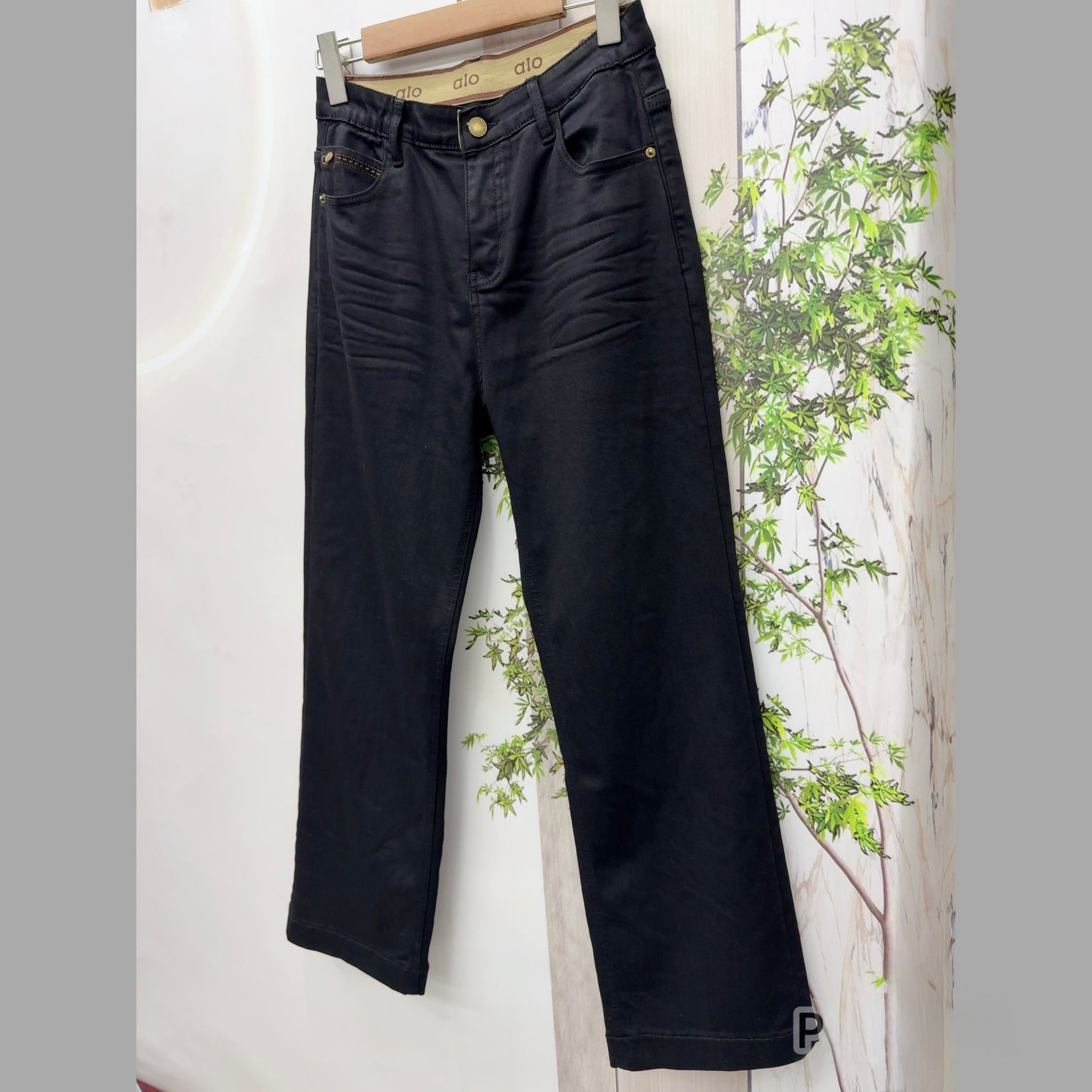 Mar 薄毛底.黑色牛仔褲～131R