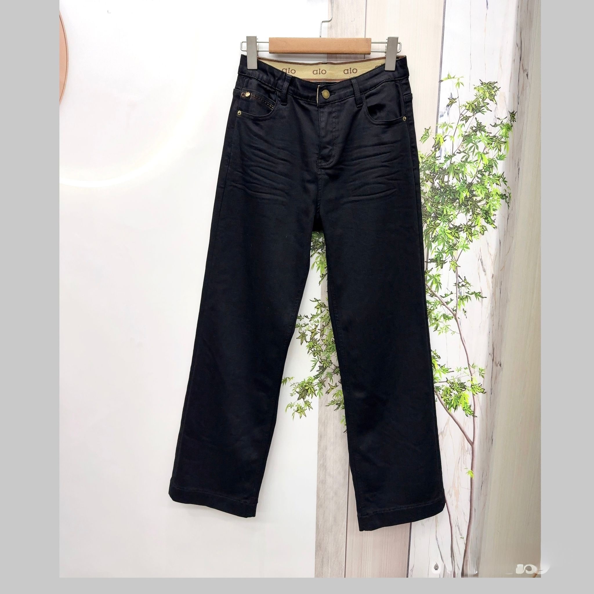 Mar 薄毛底.黑色牛仔褲～131R