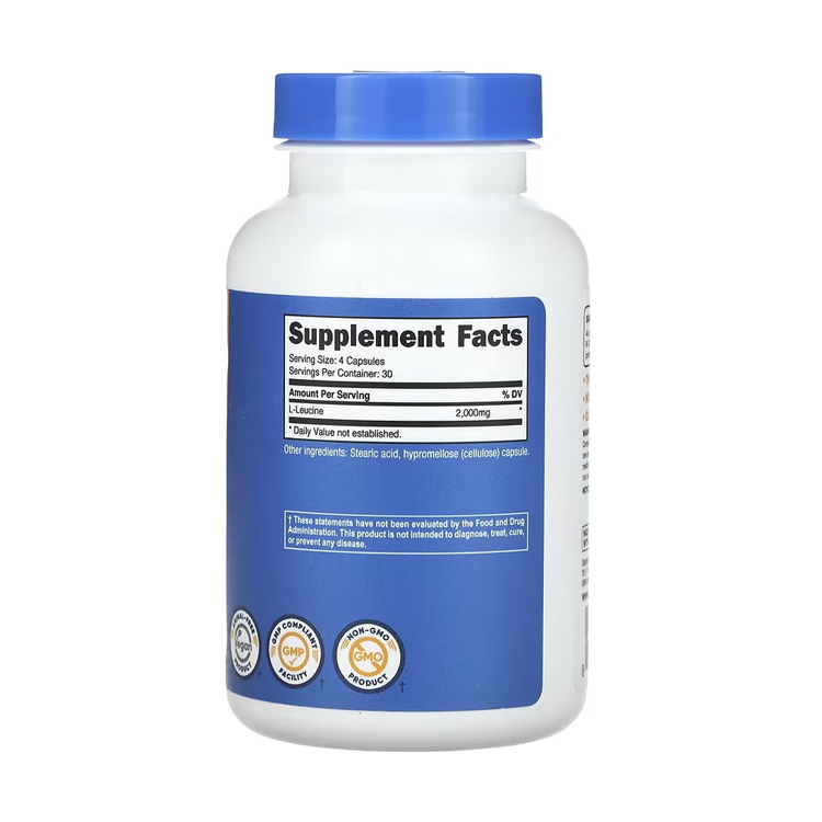 Nutricost, L-Leucine, 120 Capsules (500 mg per Capsule)