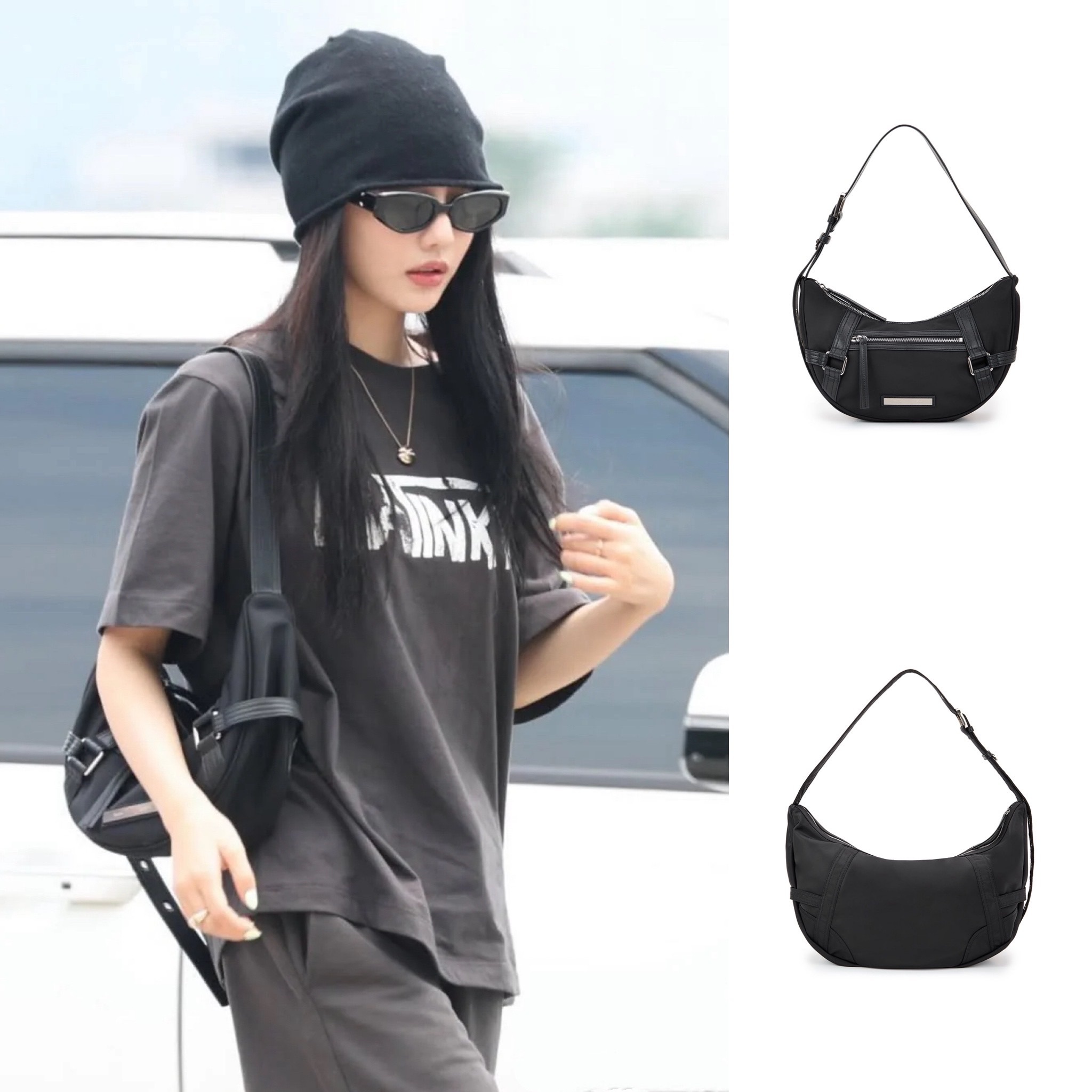 【隨時截單！快閃優惠預訂】AESPA NINGNING 同款！MATIN KIM FABRIC ARC HOBO BAG（4色）