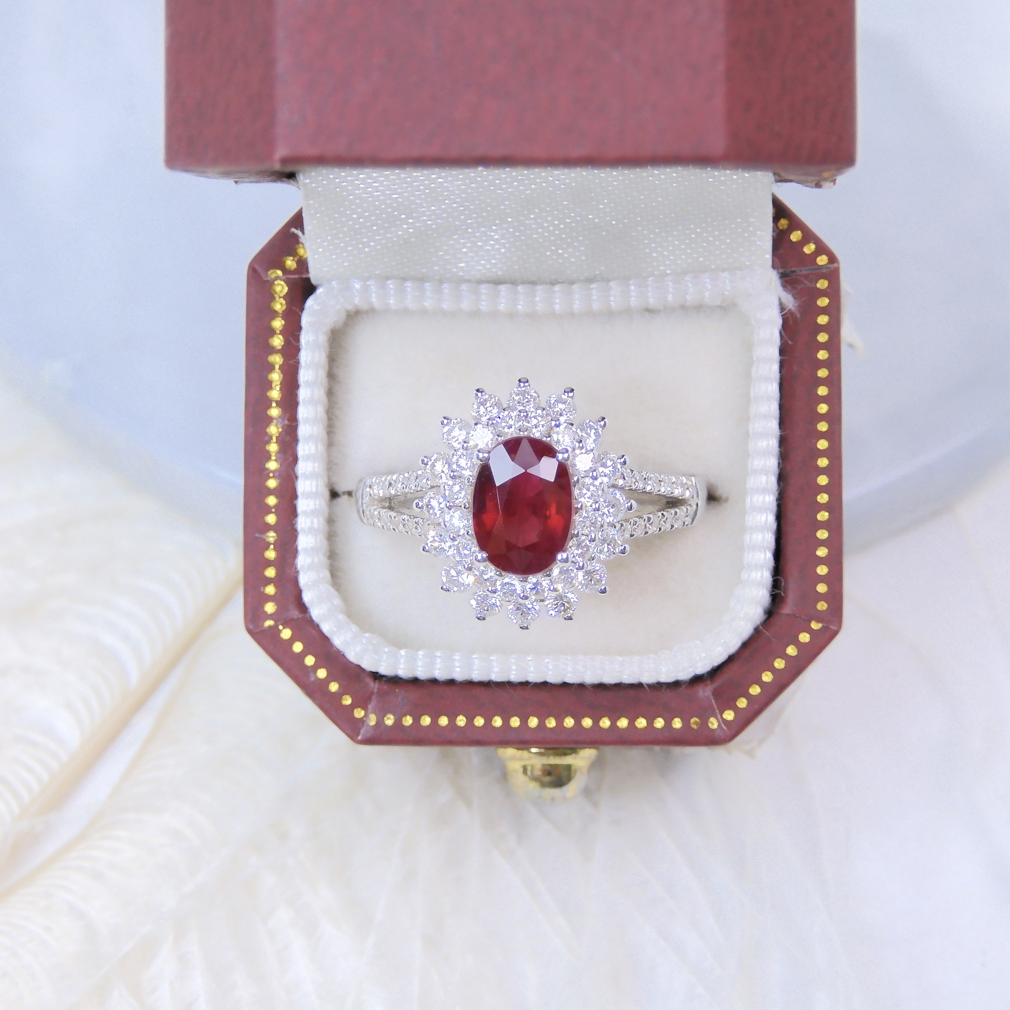 18K金 1.07ct 紅寶石戒指 (配證書)