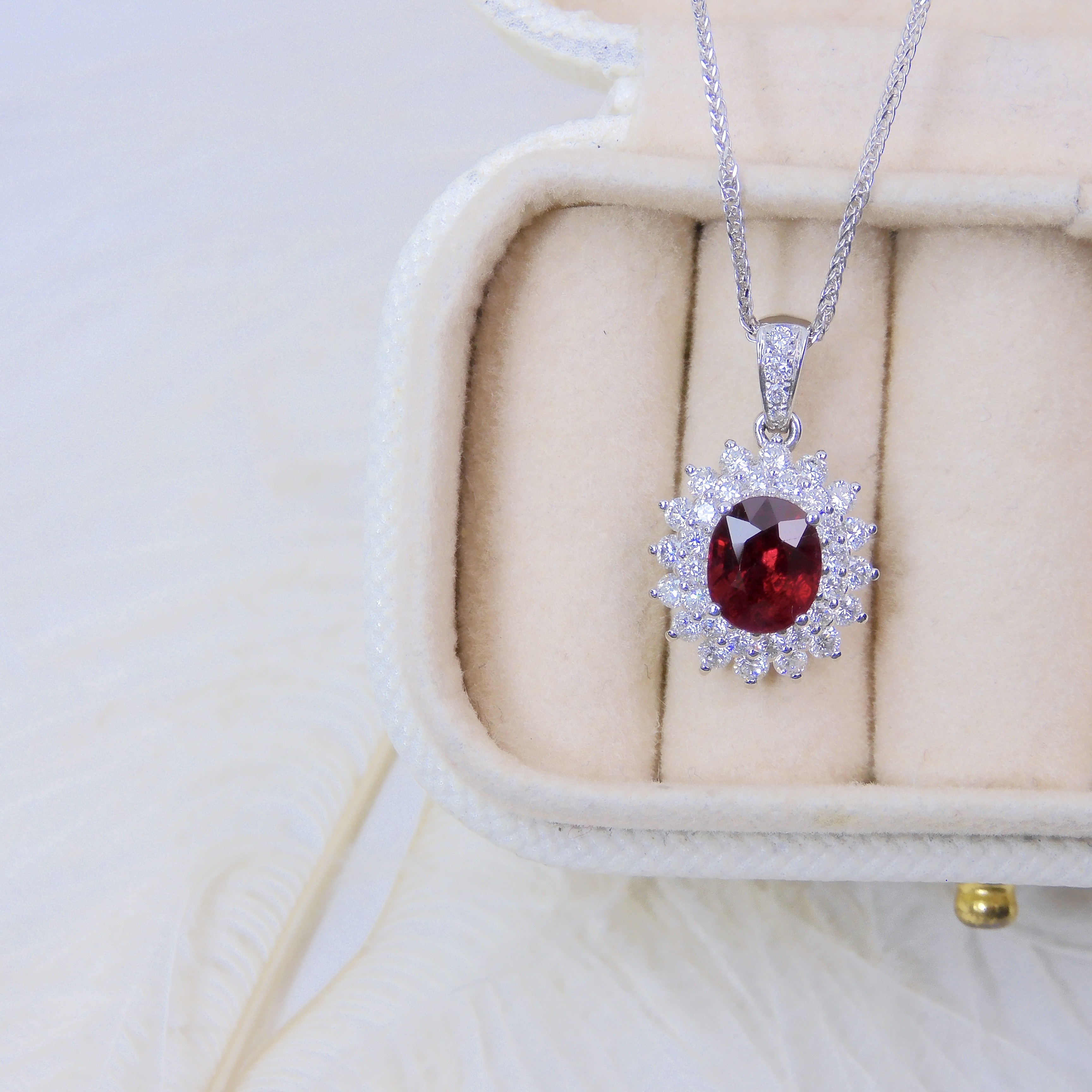 18K金 1.27ct 紅寶石吊墜 (配證書)