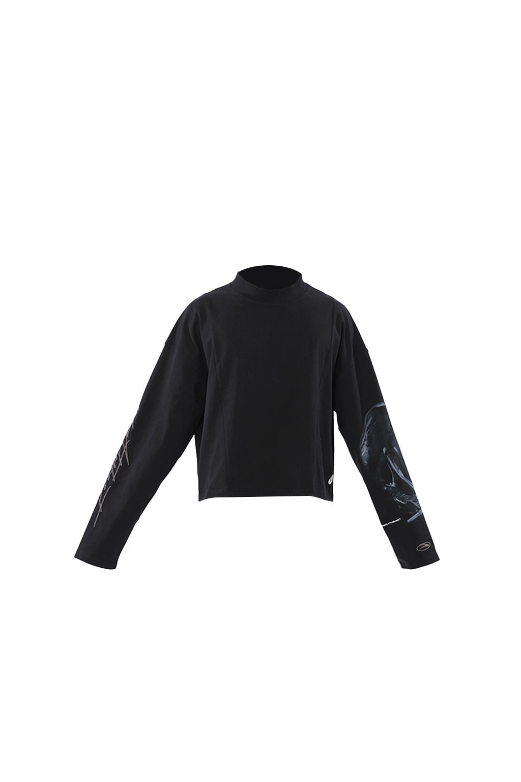 jobdatasheet 微高領印花刺繡長袖上衣 D29