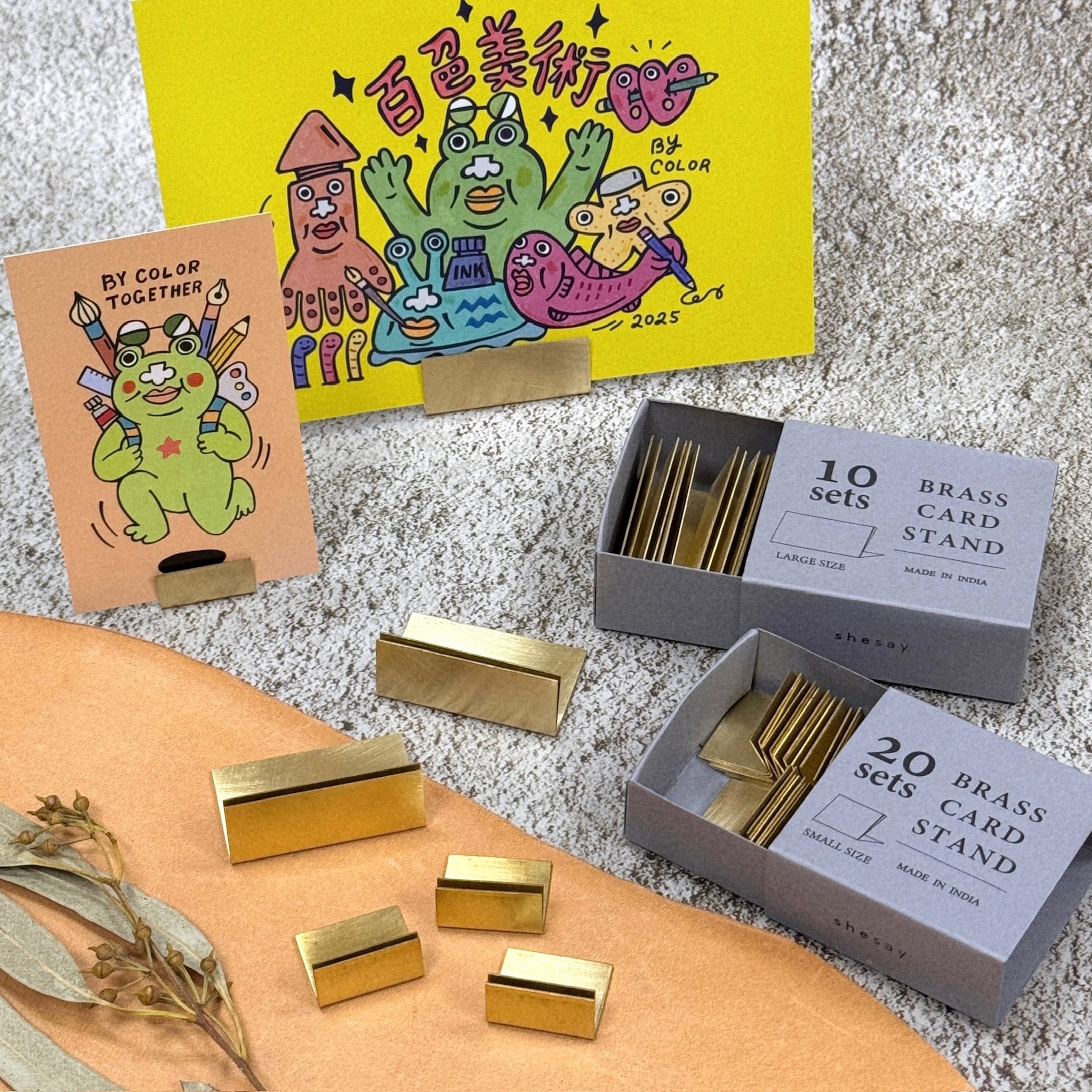 shesay ｜ Brass Card Stand 黃銅立牌架