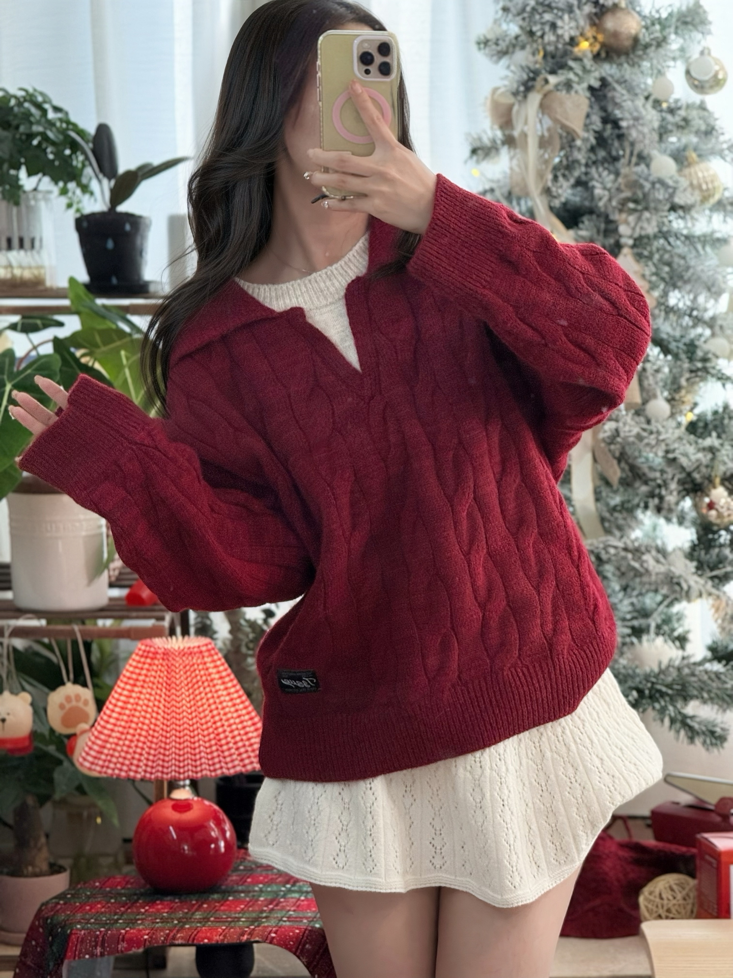 代購-izzue 香港i.t旗下 羊毛假兩件翻領百搭秋冬厚款毛衣 男女同款