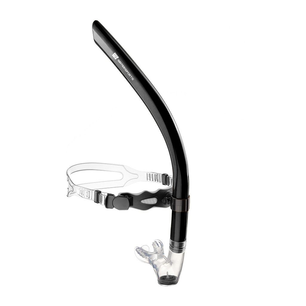 中性游泳訓練中置呼吸管 - 黑