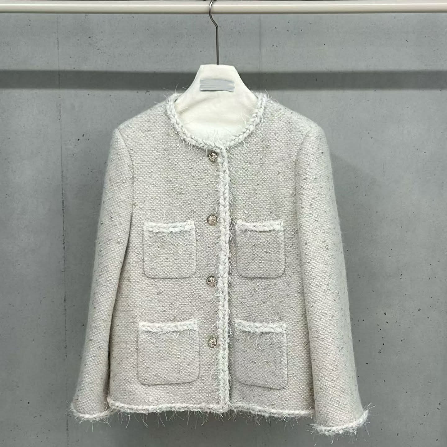 FN23 高訂輕鵝絨羊駝毛羊毛小香毛呢外套