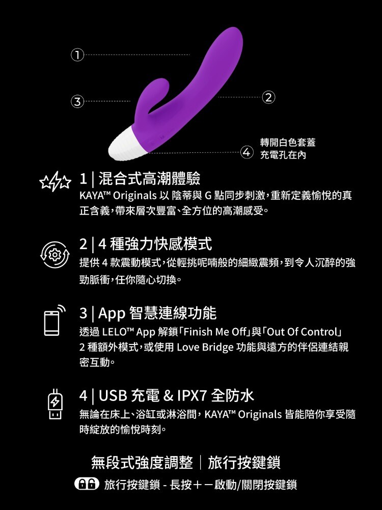 LELO KAYA Originals 手機遙控 GC點兔耳按摩棒 lelo門市