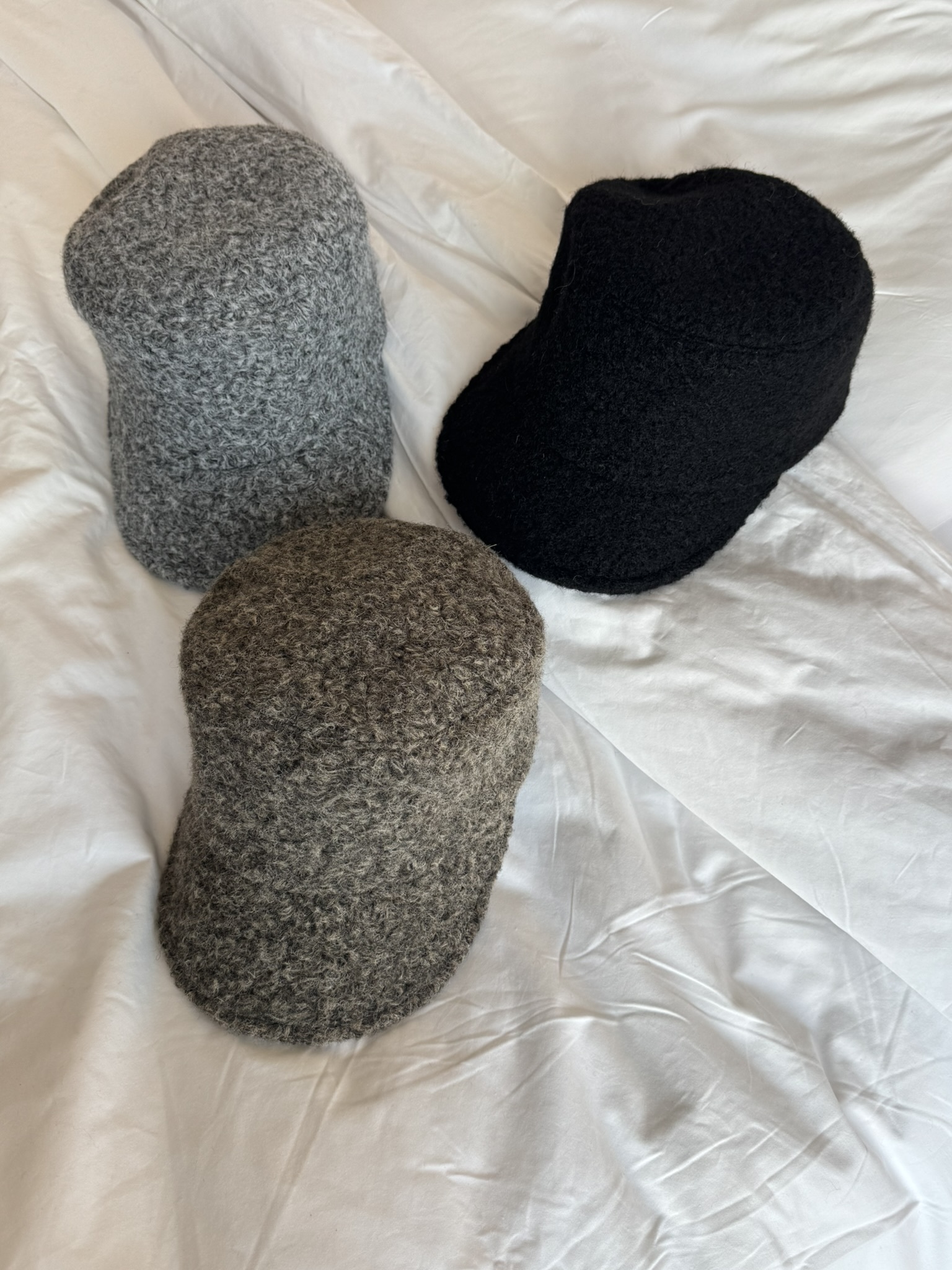 Q31 復古羊毛帽（灰/咖/黑）