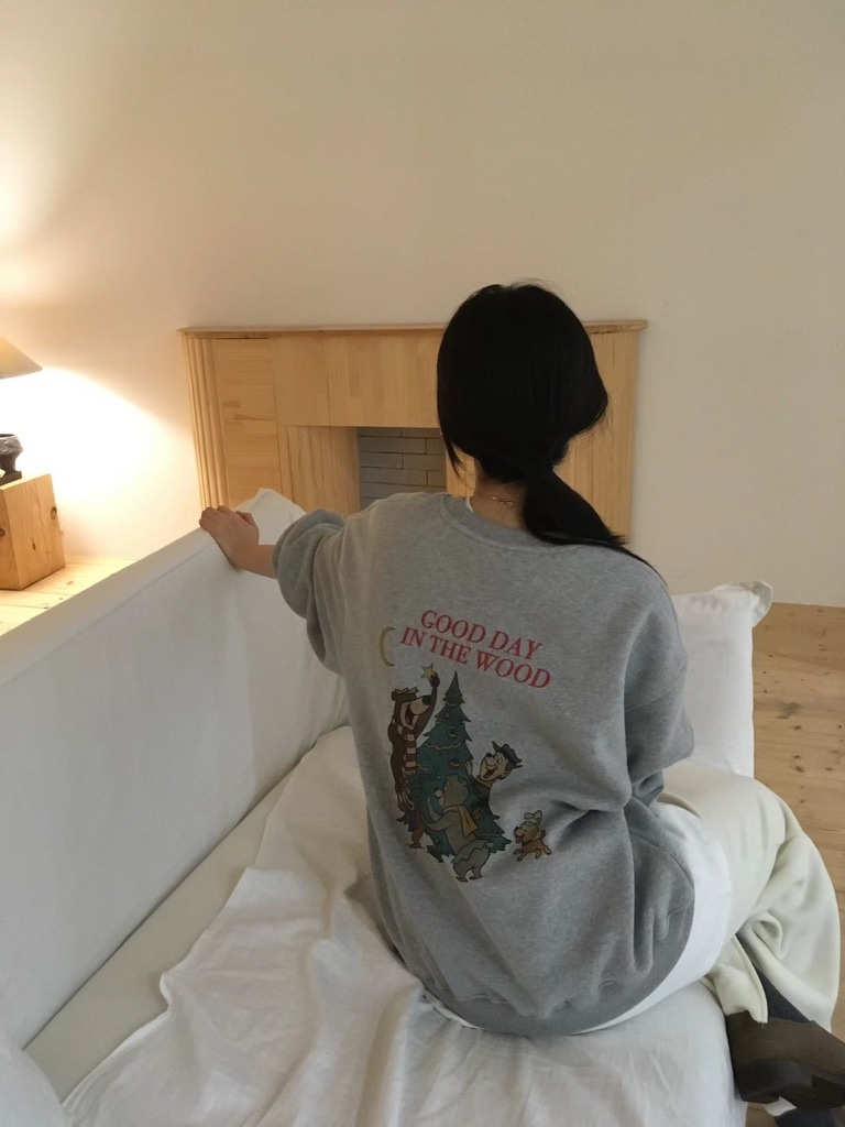 Q17 舒服刷毛 聖誕衛衣 (灰色）