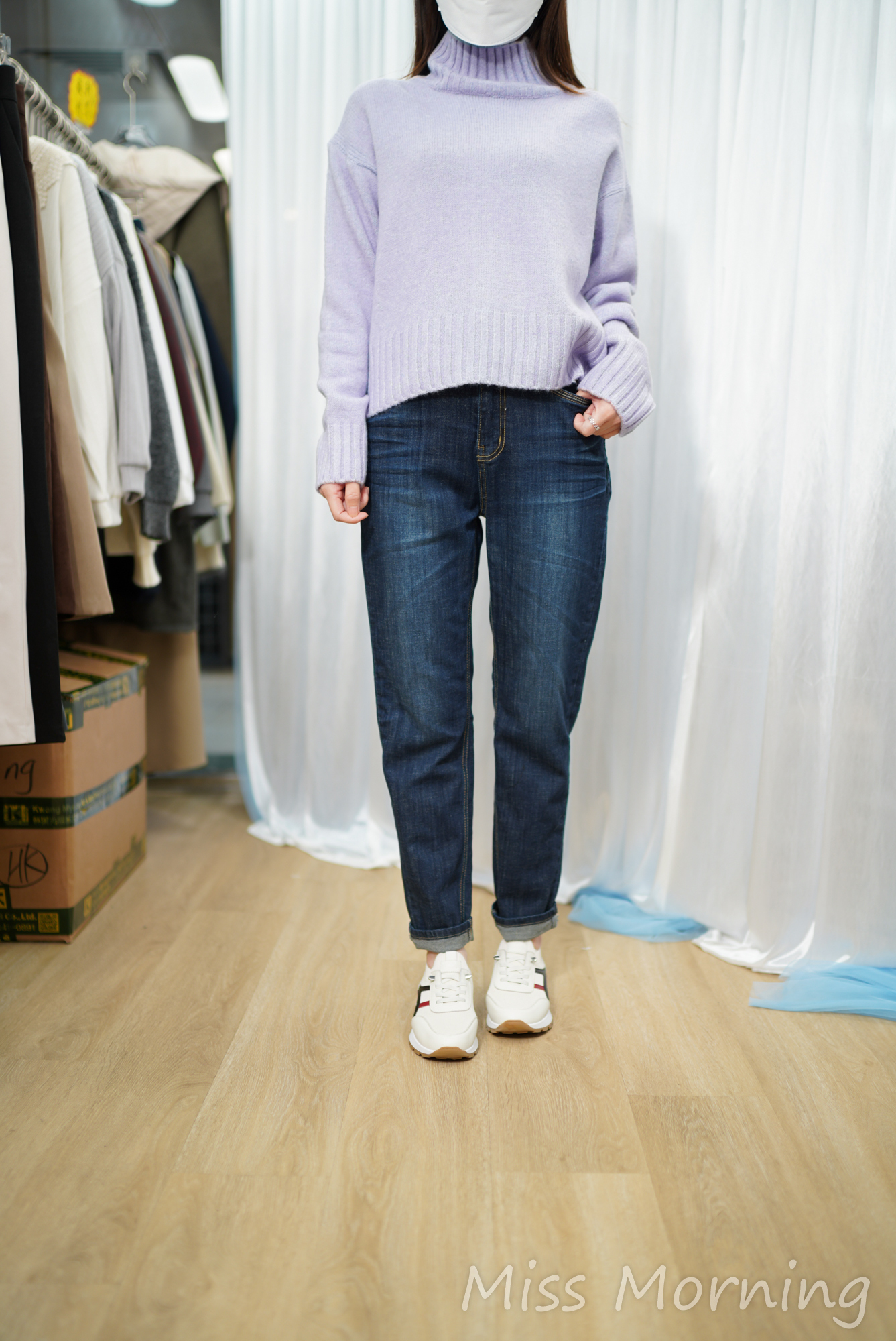 軟熟靚色中薄針織上衣(14990)