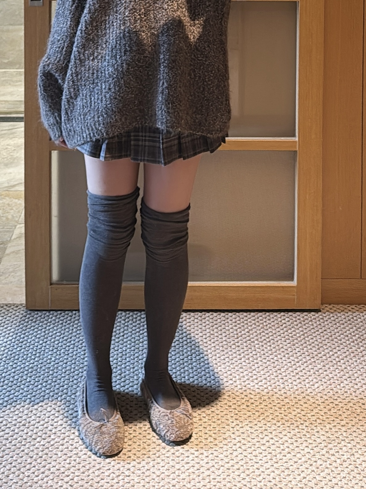 Q30 大腿泡泡襪 （米/白/黑/咖）