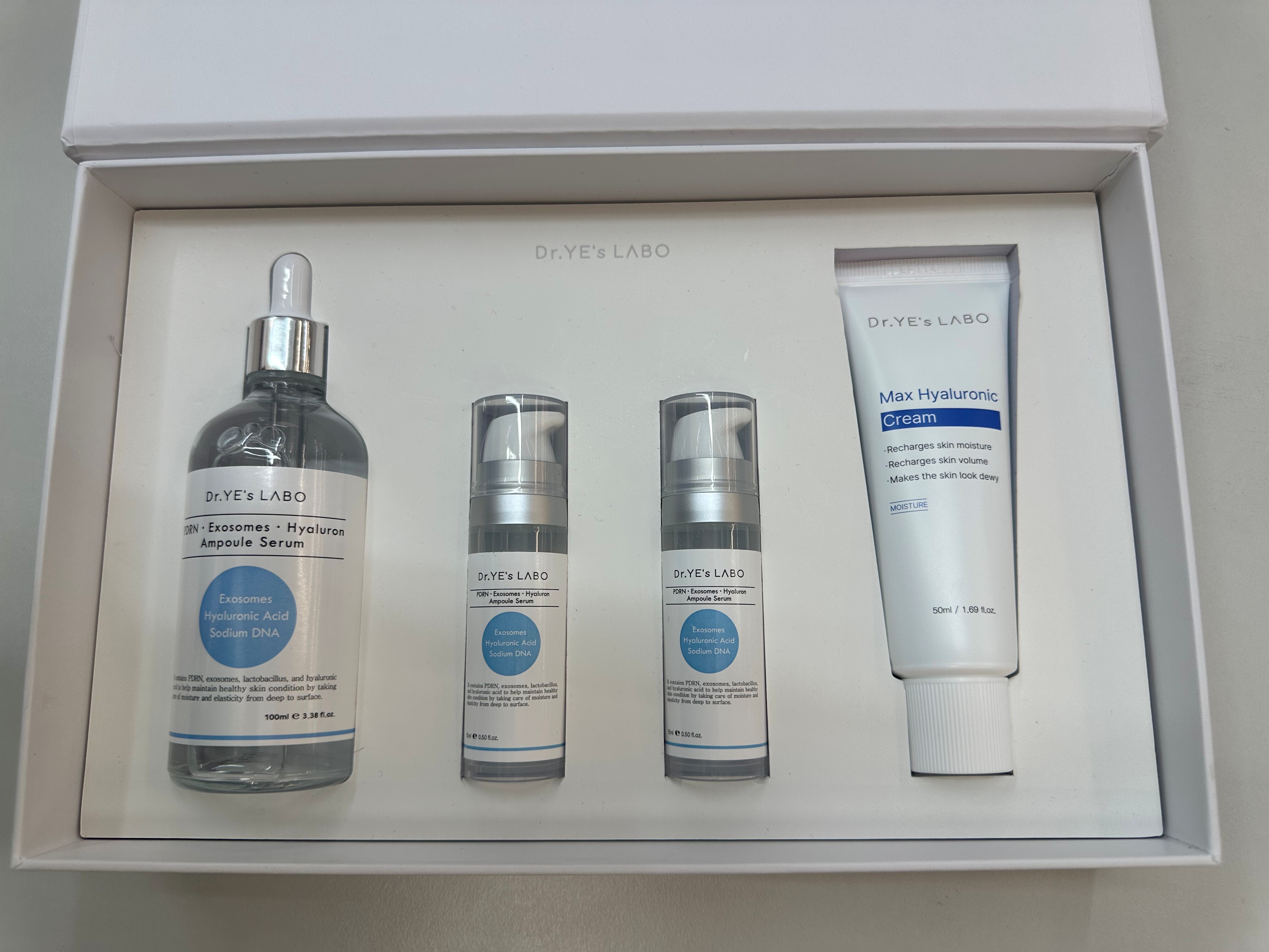 【直播】DR.YE's LABO LL122007 100%注水安瓶(8重玻尿酸精華+2重外泌體) 套装