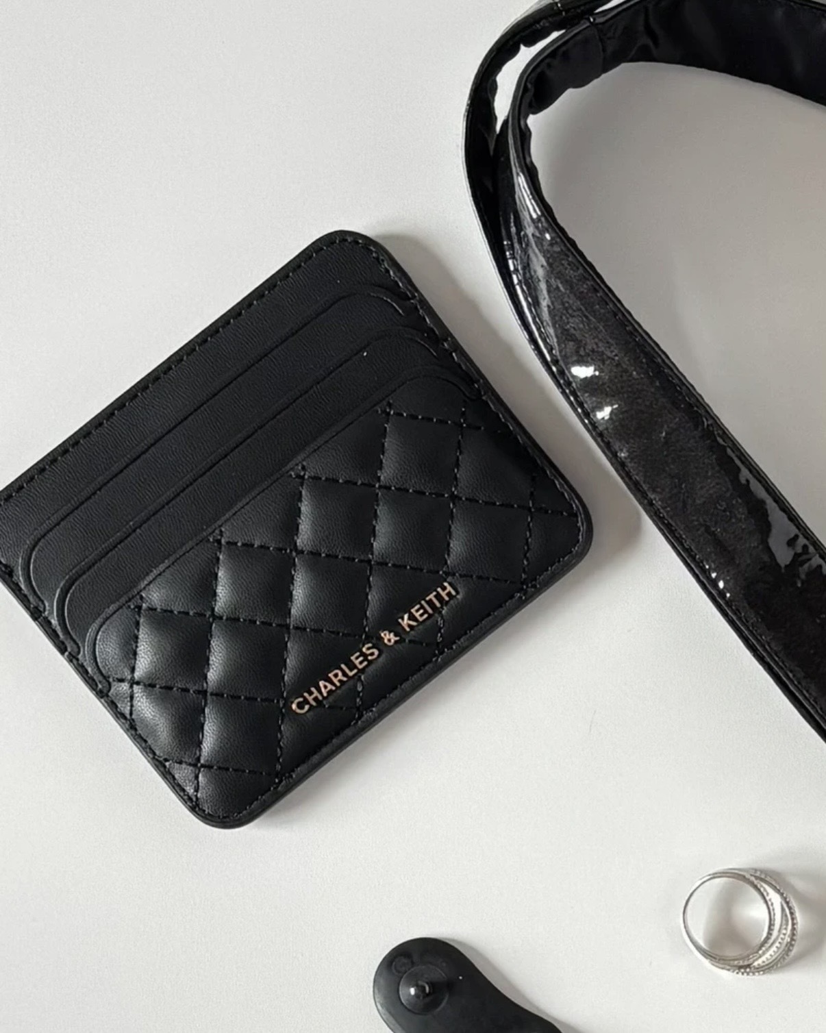 Charles & Keith 小CK Cleo 菱格紋 票卡夾 卡夾 信用卡 短夾 / 預購