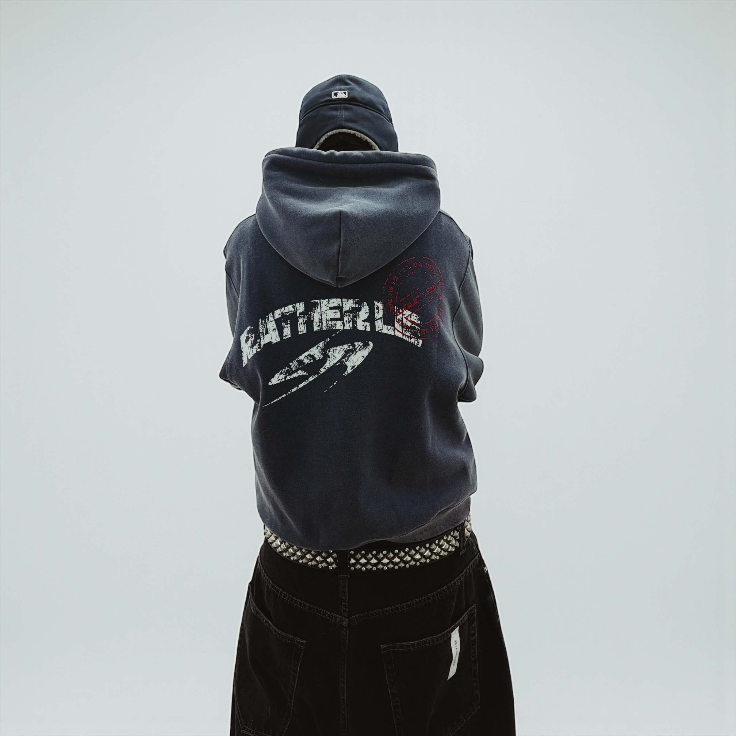 Fashion Killia URBAN RELIC WASHED HOODIE 水洗 海軍藍 帽TEE
