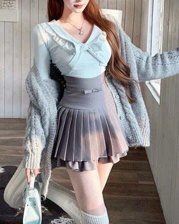 大翻領拼接蕾絲上衣