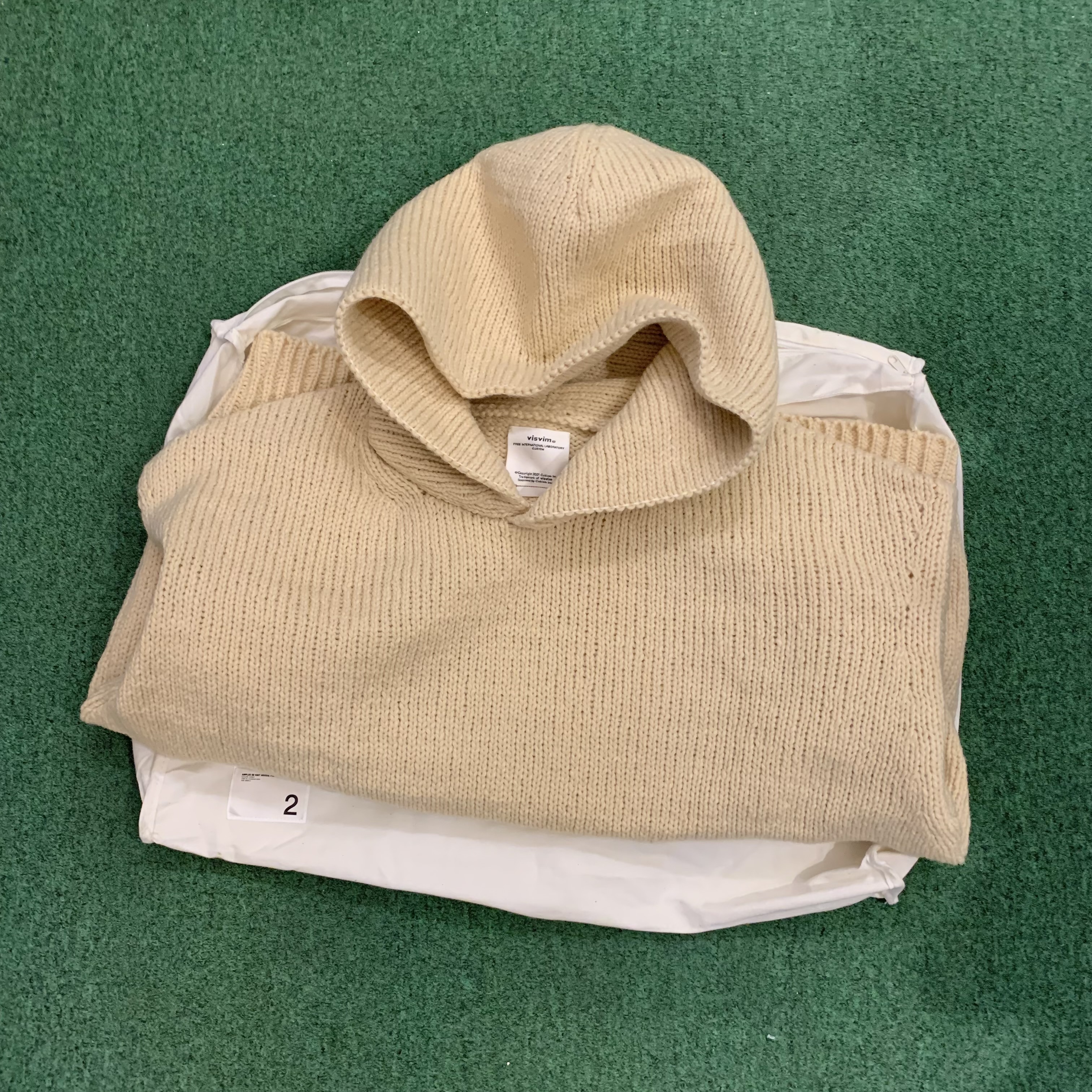 ON SALE: VISVIM AMPLUS SB (KNIT) HOODIE P.O - IVORY SIZE 2 IN STOCK NOW (現貨發售中)
