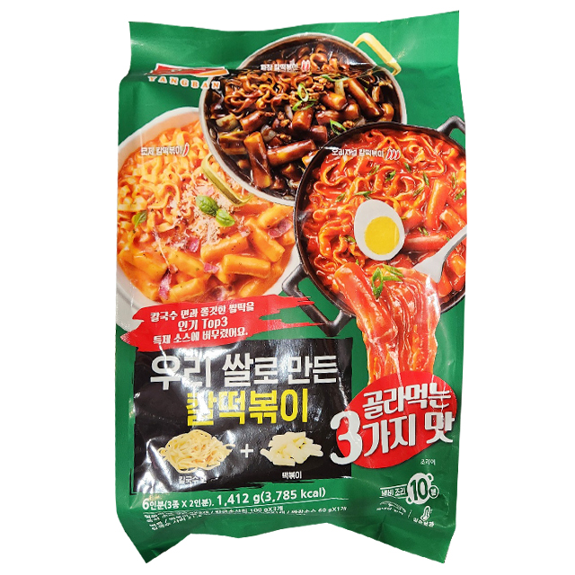 SK014 兩班 刀削麵炒年糕 - 什錦口味 (粉紅醬味, 炸醬味,辣味 ) 1.412kg exp:3個月以上