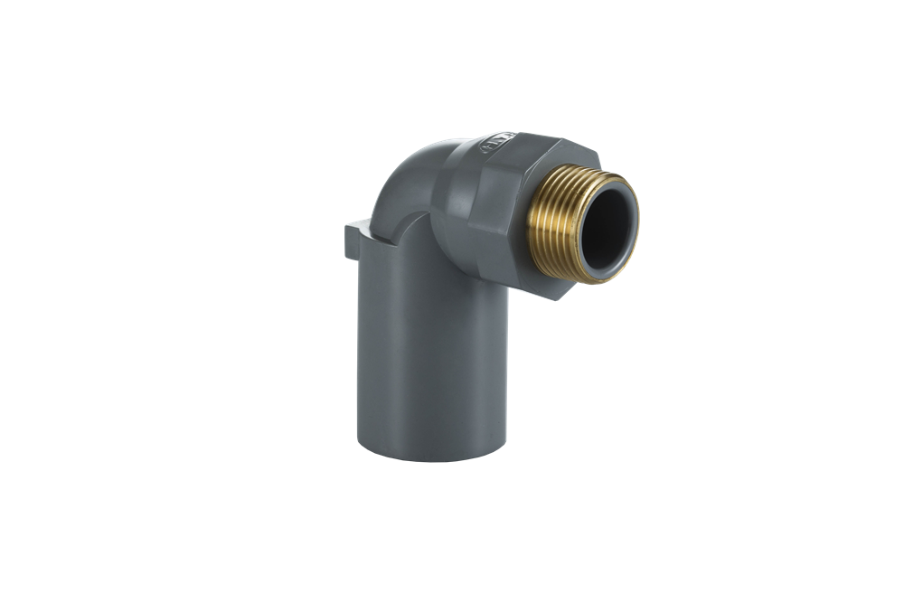 PVC外牙彎頭-入銅