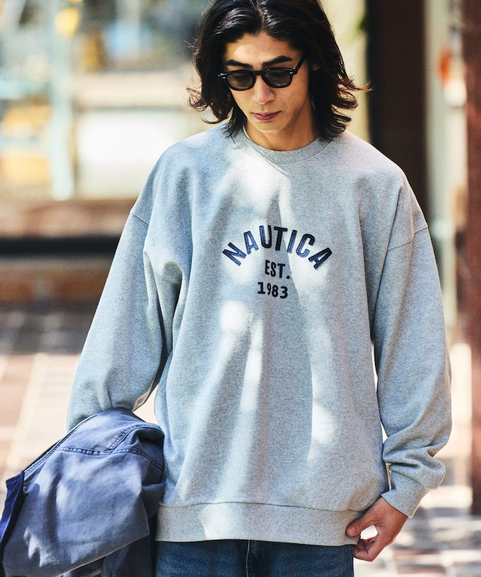 <預購> 日線 NAUTICA 毛氈布章圓領衛衣 (3colors)