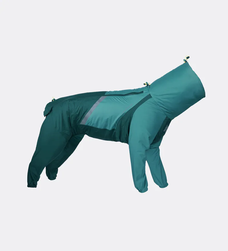 【Non-stop dogwear】FJORD彈性機能四腳雨衣（湖水綠）