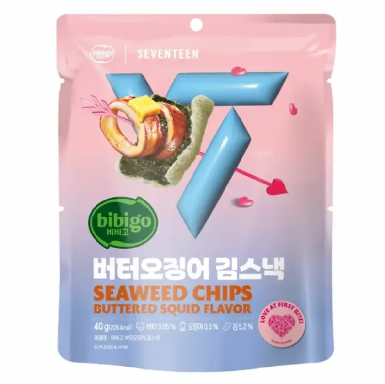 SK063 bibigo) 牛油烤魷魚40g seventeen版 EXP:3個月以上