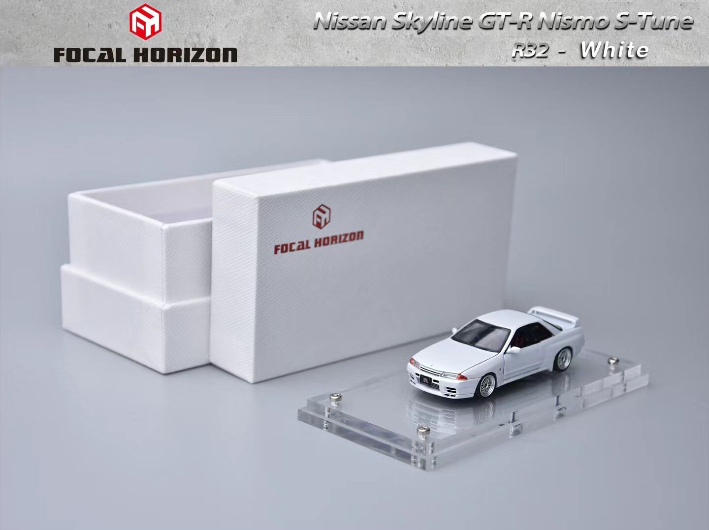 預訂:1/64 Focal Horizon Nissan Skyline GT-R R32 Nismo S-Tune White (FHNSR32W3 )