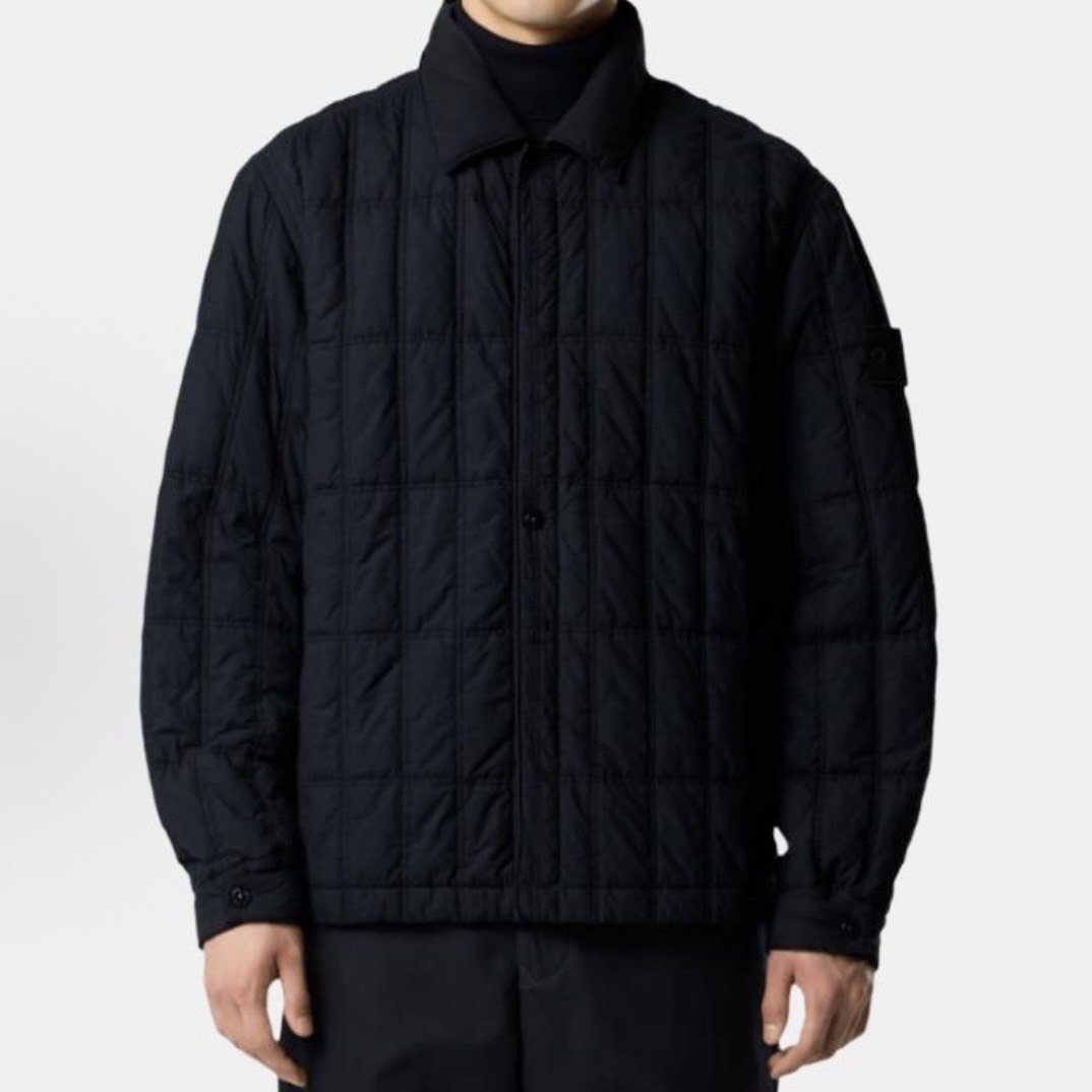 【代購】STONE ISLAND 石島 Logo 翻領長袖棉服 – 男款