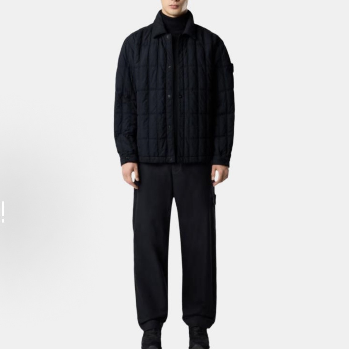 【代購】STONE ISLAND 石島 Logo 翻領長袖棉服 – 男款