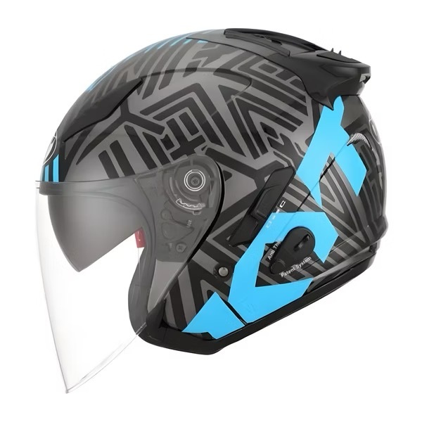 KYT DJ #N藍 彩繪 亮光 內墨片帽款