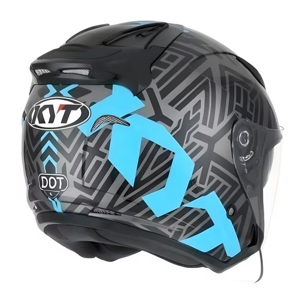 KYT DJ #N藍 彩繪 亮光 內墨片帽款