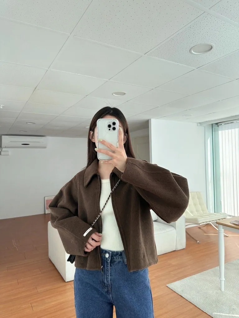 有質感的外套適合有質感的妳 羊毛手工短大衣