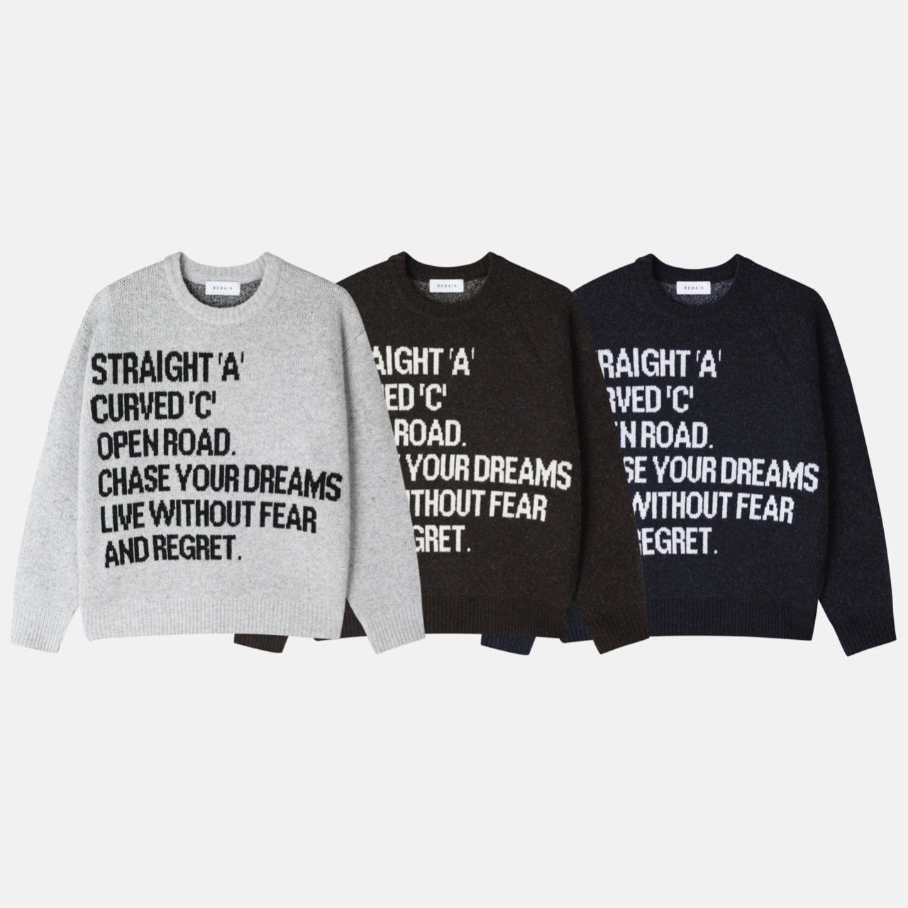 英文字針織衫 EMAIN-044T