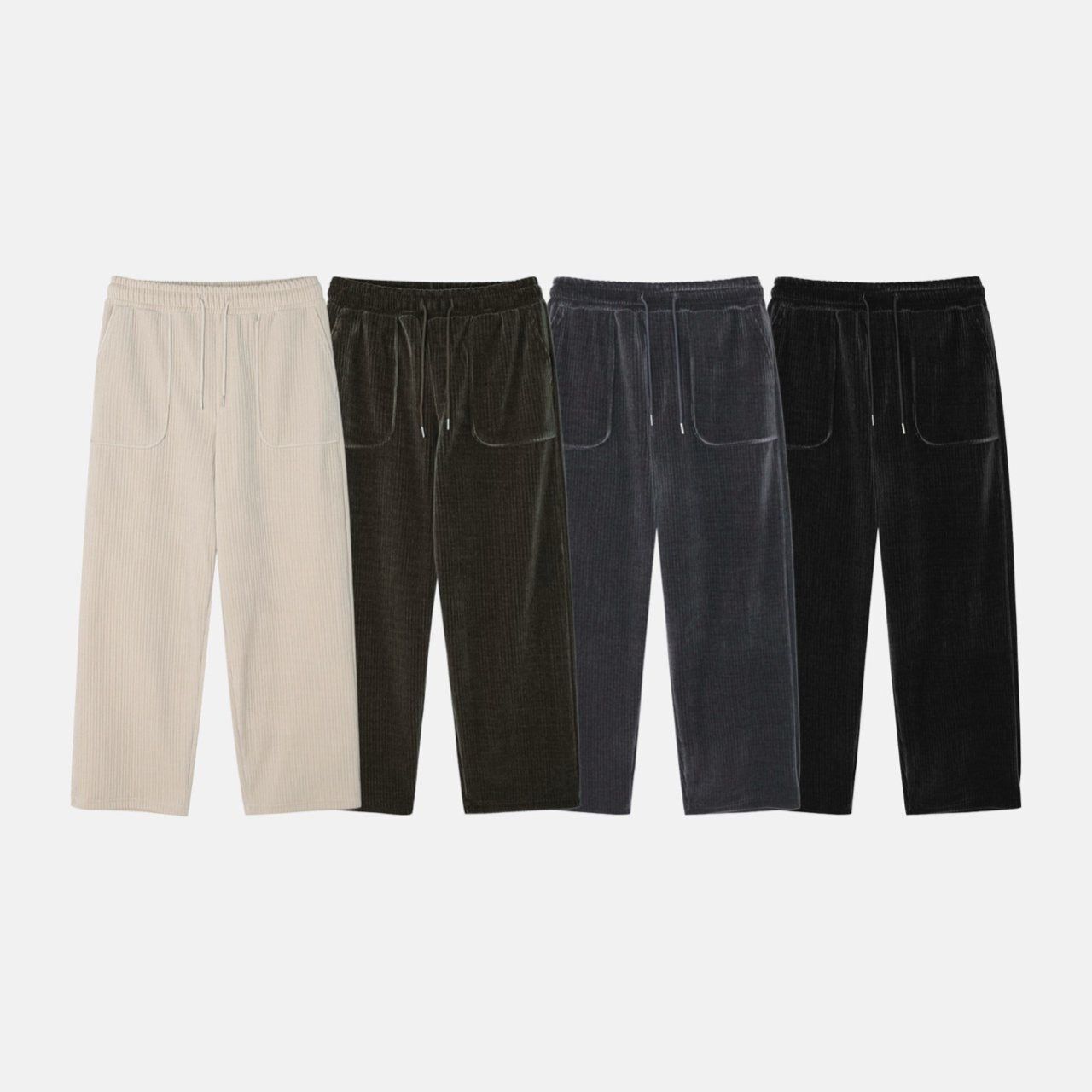 暗直紋鬆身褲 REMAIN-047P