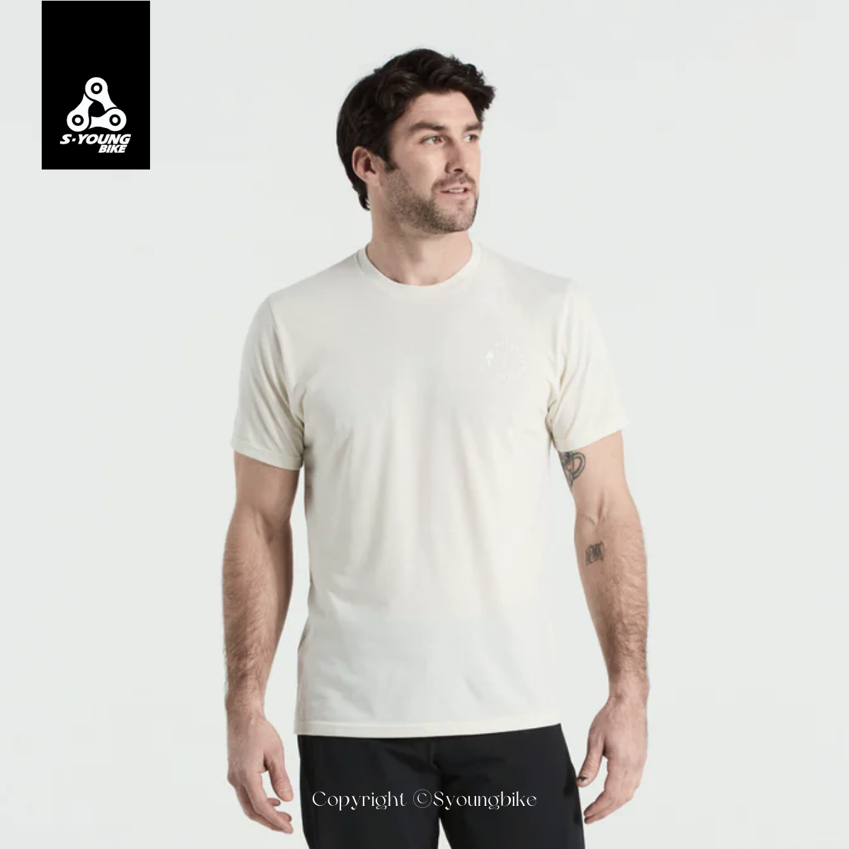 優惠【Specialized】Stoke Sleeve Tee 休閒短T恤 / 燕麥白